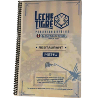 Spiral-Bound Menu Example