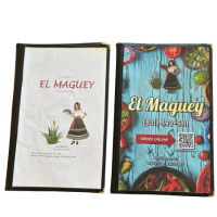 Leather Menu Book Example