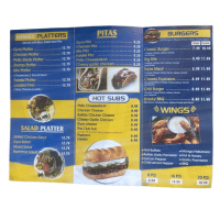 Takeout and Delivery Menu Trifold Example